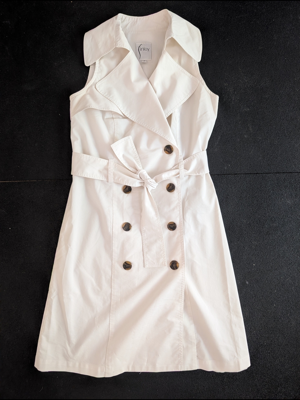 Finley Sleeveless Vest Double-Breasted Trench Dress Size 2